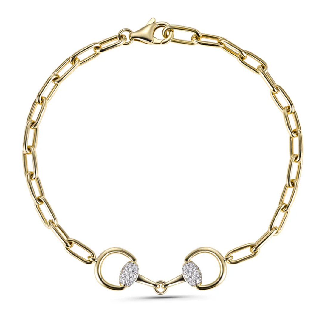 0.10 ctw Diamond Horsebit Bracelet