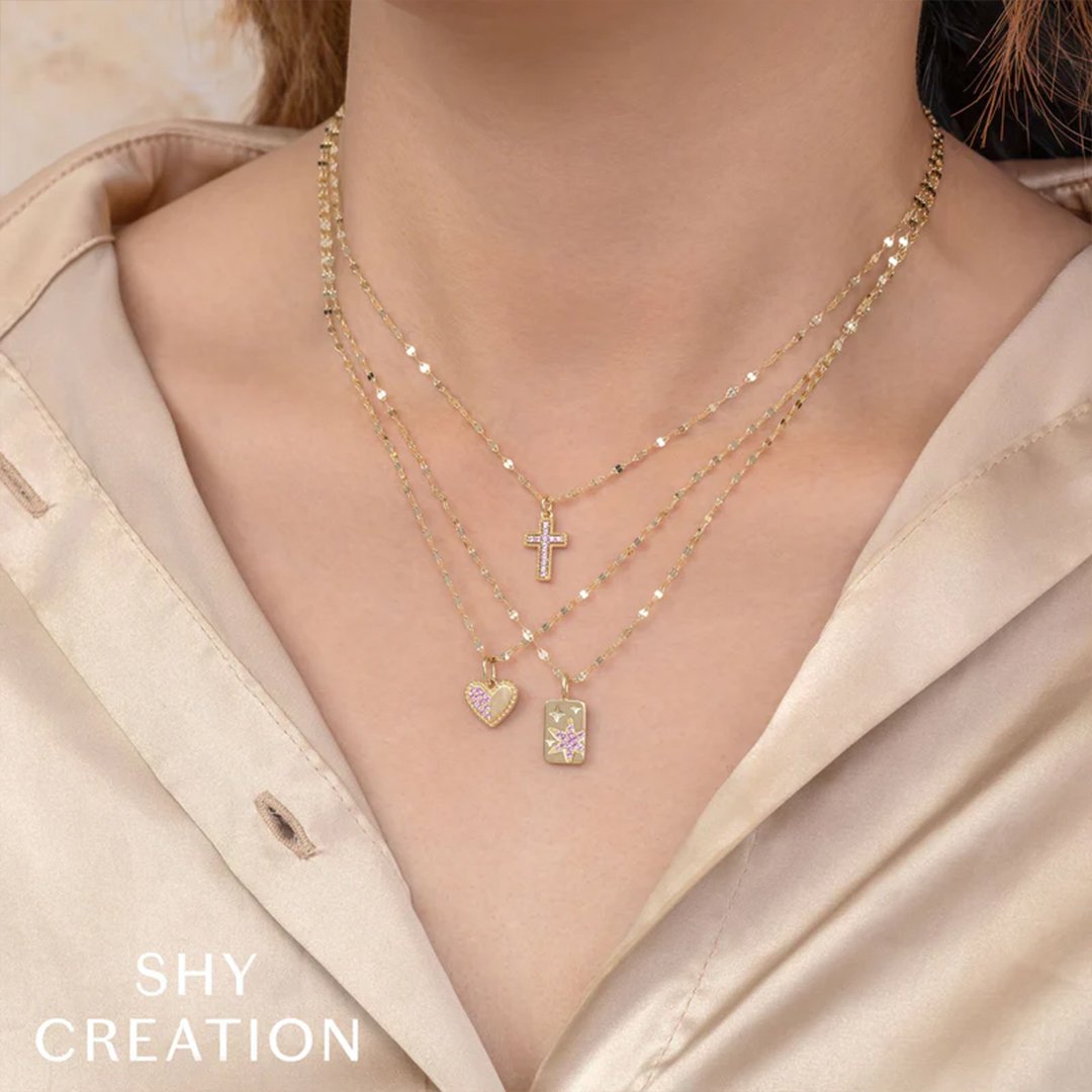 Sapphire Cross Necklace