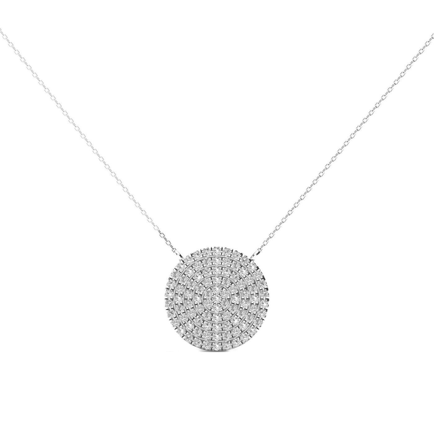 0.27ctw Diamond Circle Pave Necklace