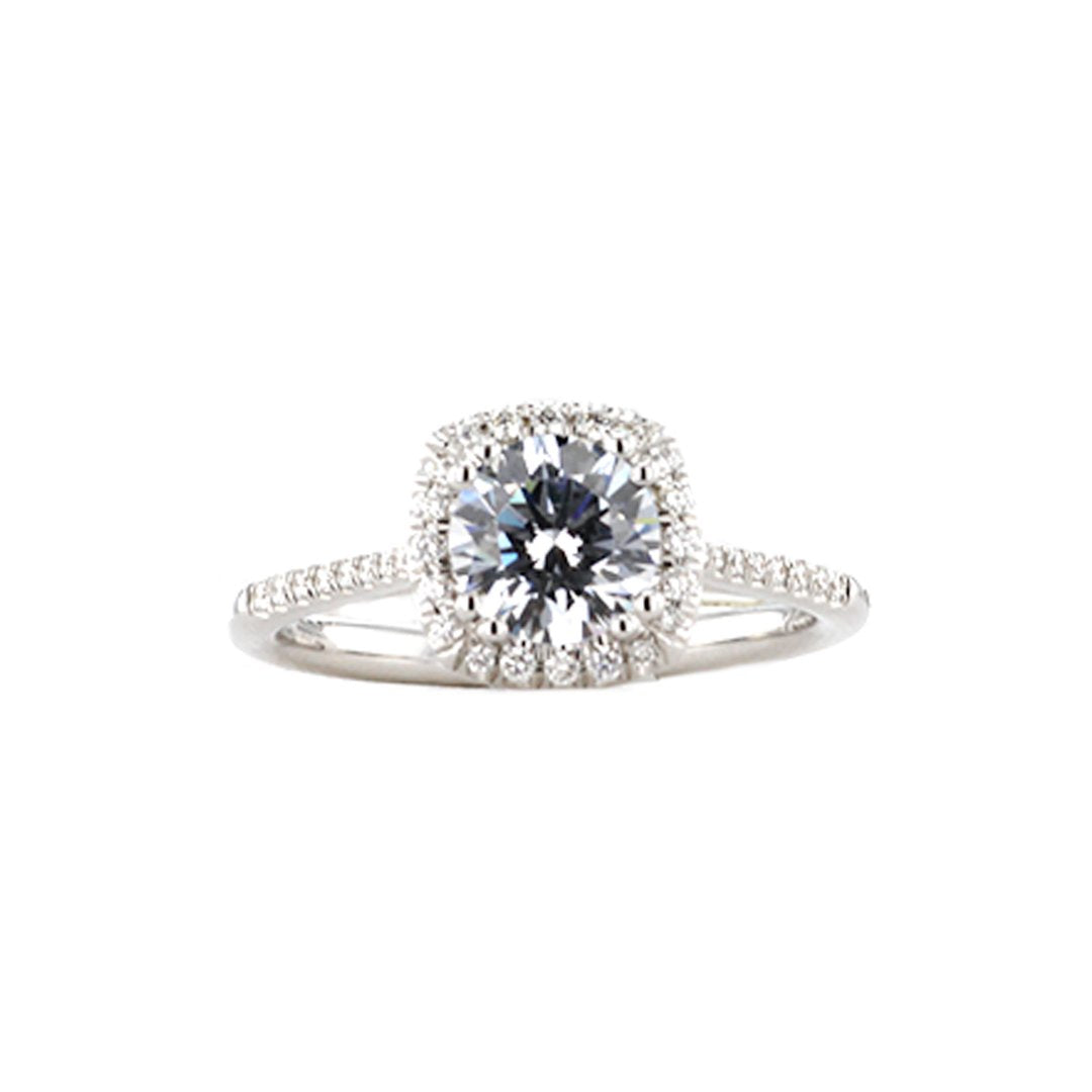 0.18 ctw Diamond Halo Engagement Ring