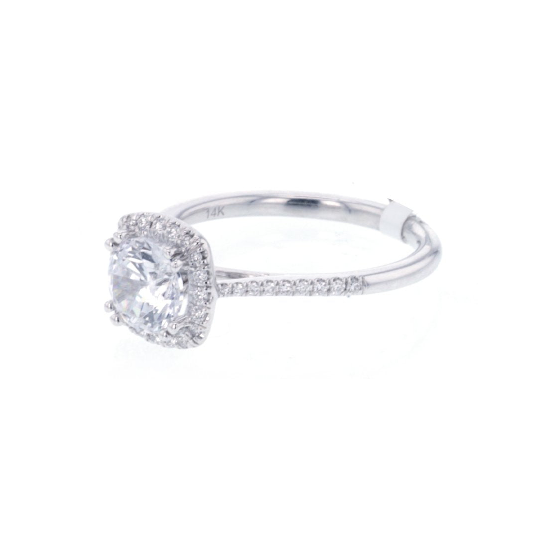 0.18ctw Diamond Halo Engagement Ring