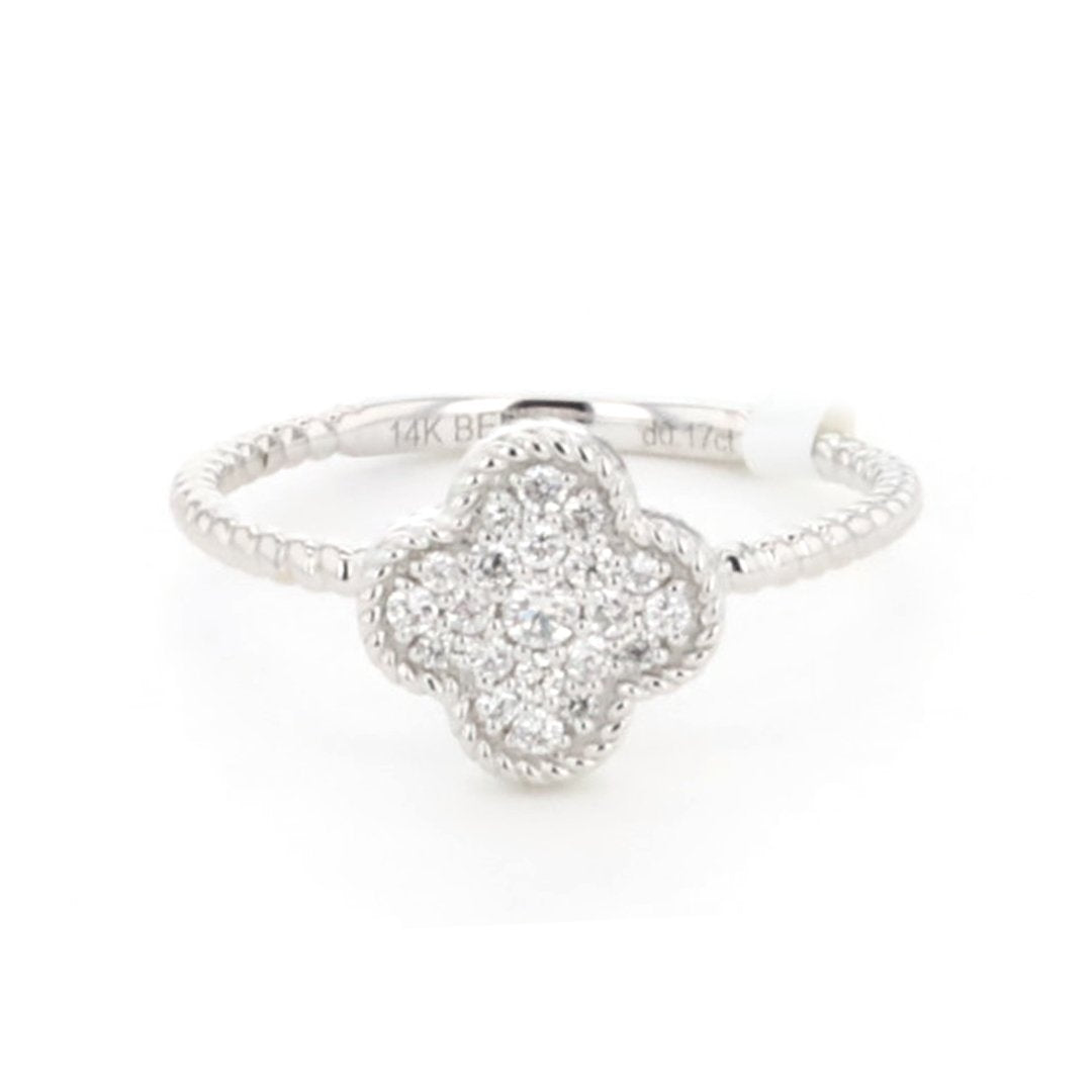 0.18 ctw Diamond Flower Ring