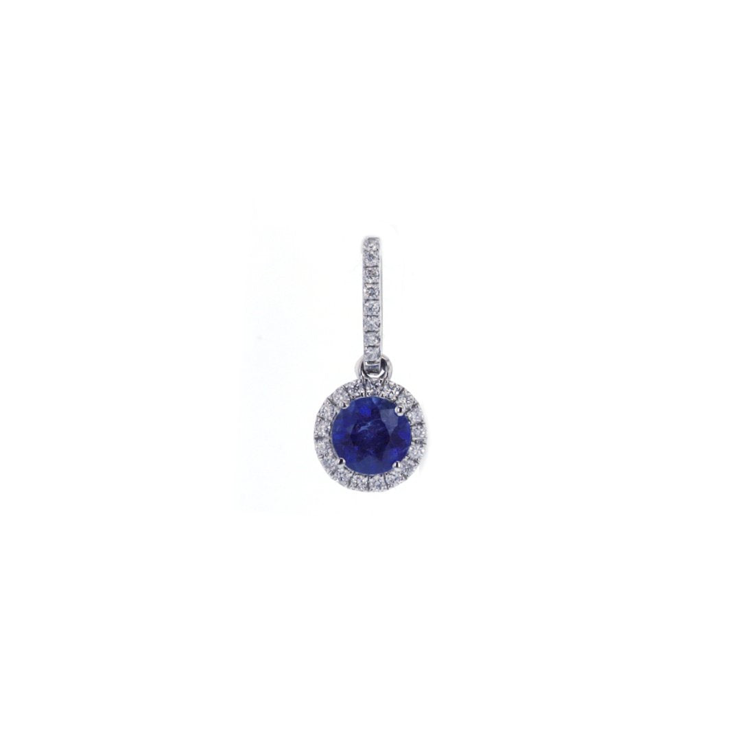 Blue Sapphire & Diamond Pendant