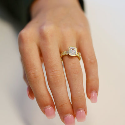 1.50 ctw Diamond Bezel Engagement Ring