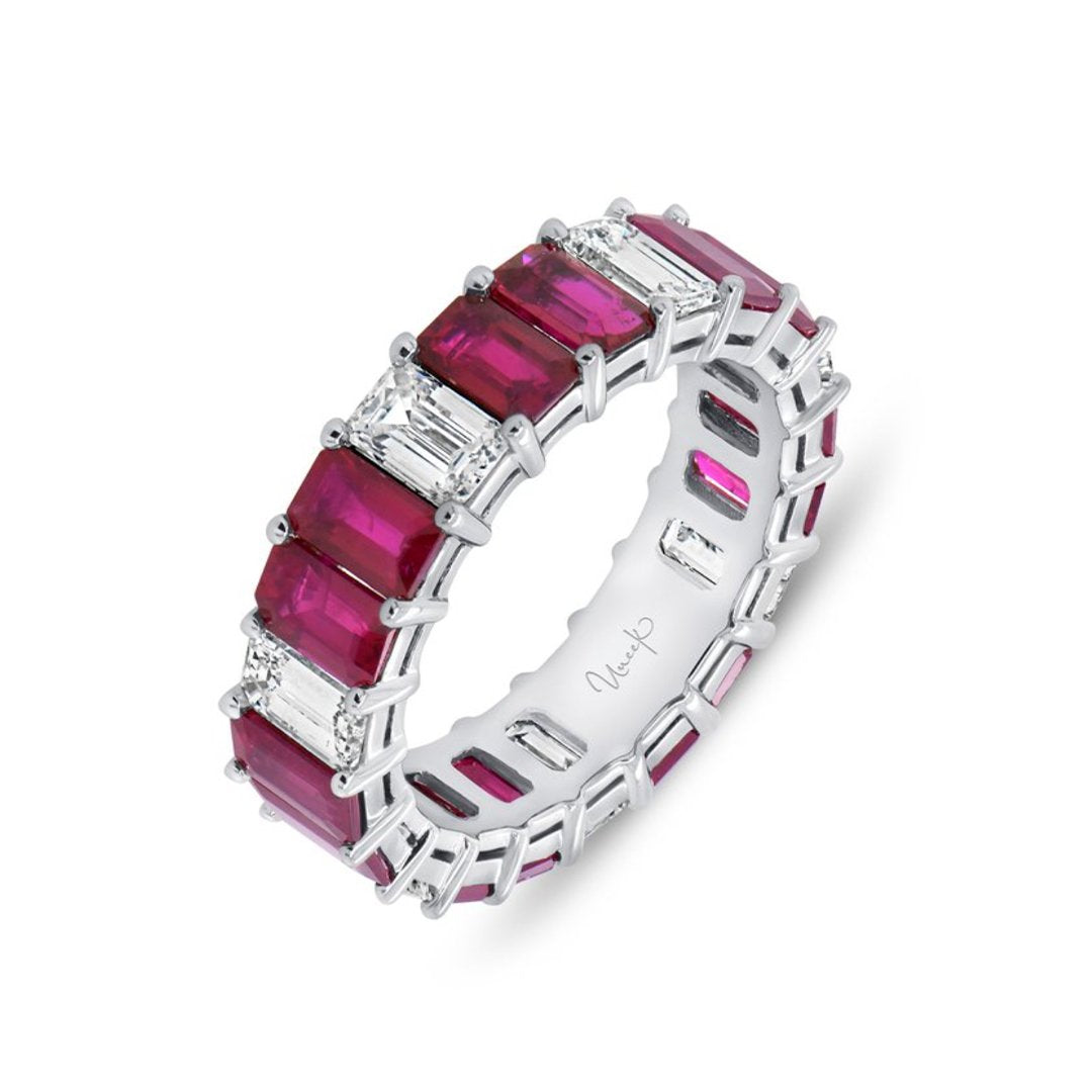 Ruby & Diamond Eternity Band