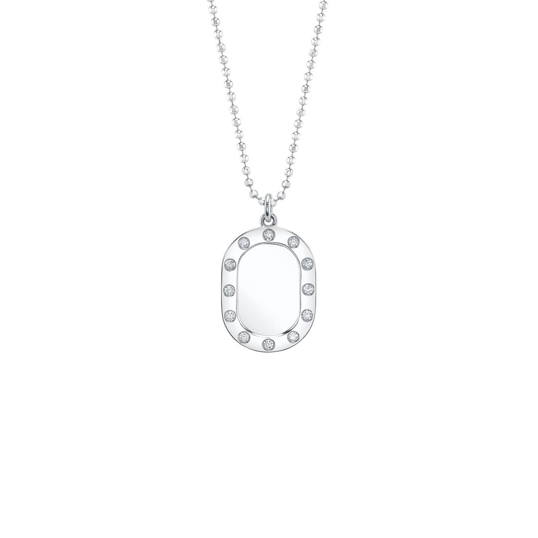 0.16ctw Diamond Oval Necklace