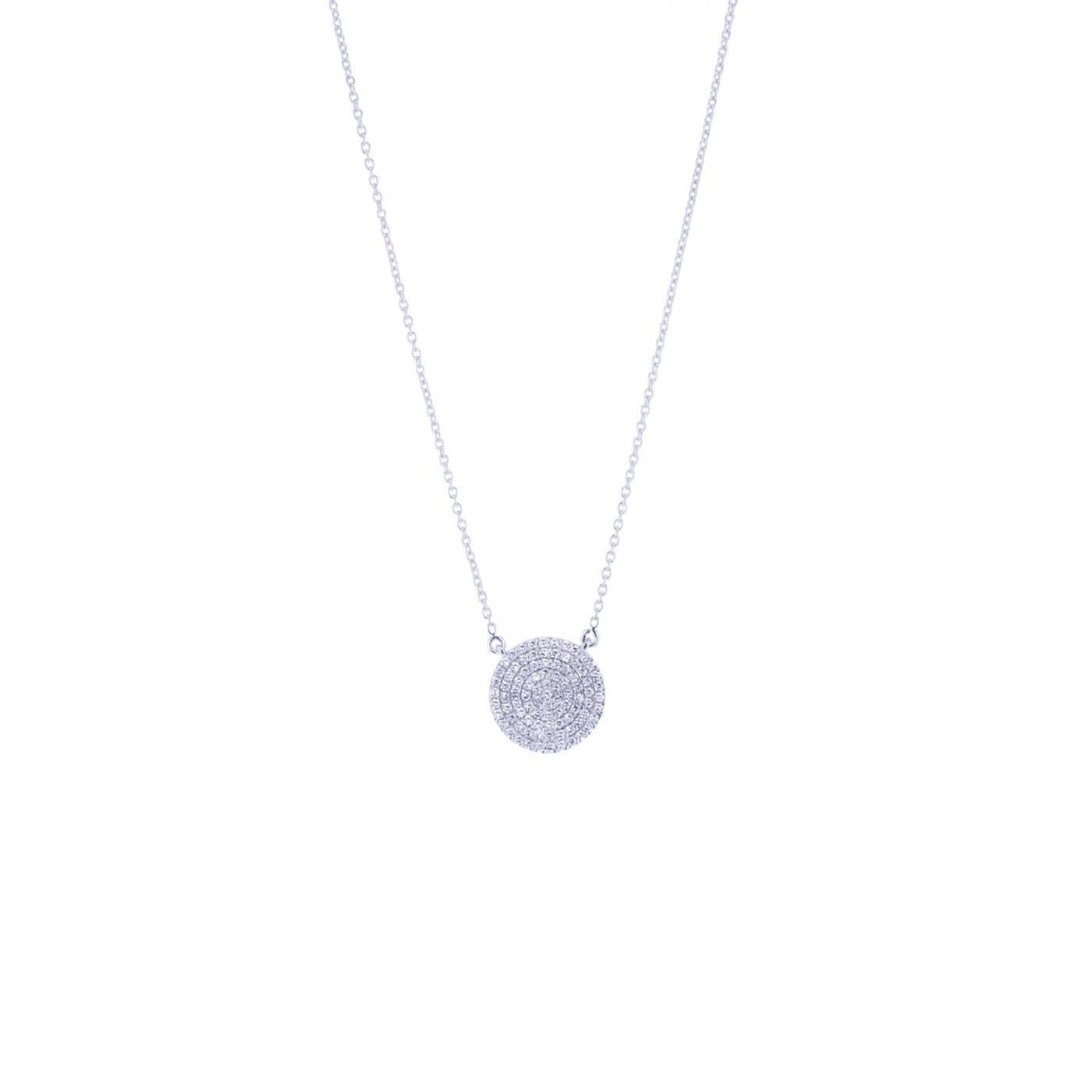 0.27ctw Diamond Pave Circle Necklace