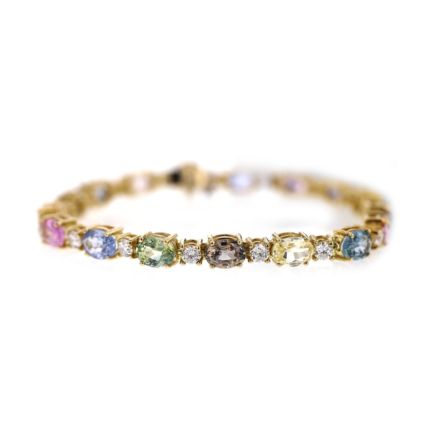 Multicolor Sapphire & Diamond Bracelet