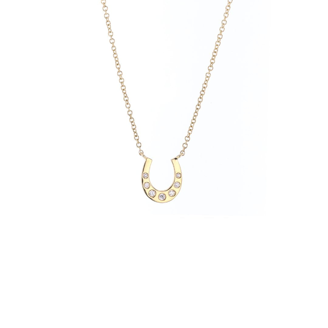 16+2" 0.07 ctw Diamond Horseshoe Necklace