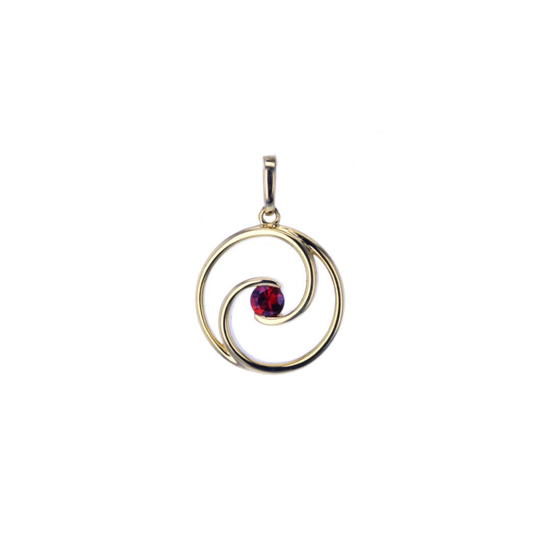 Ruby Swirl Pendant