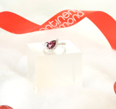 Garnet & Diamond Ring