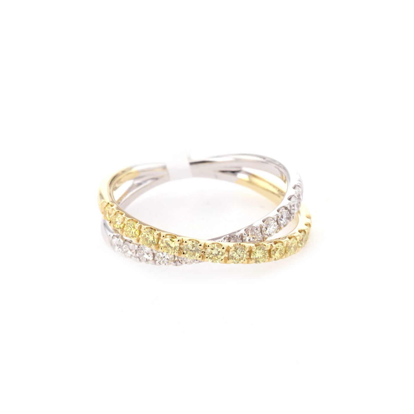 Yellow & White Diamond Crossover Band