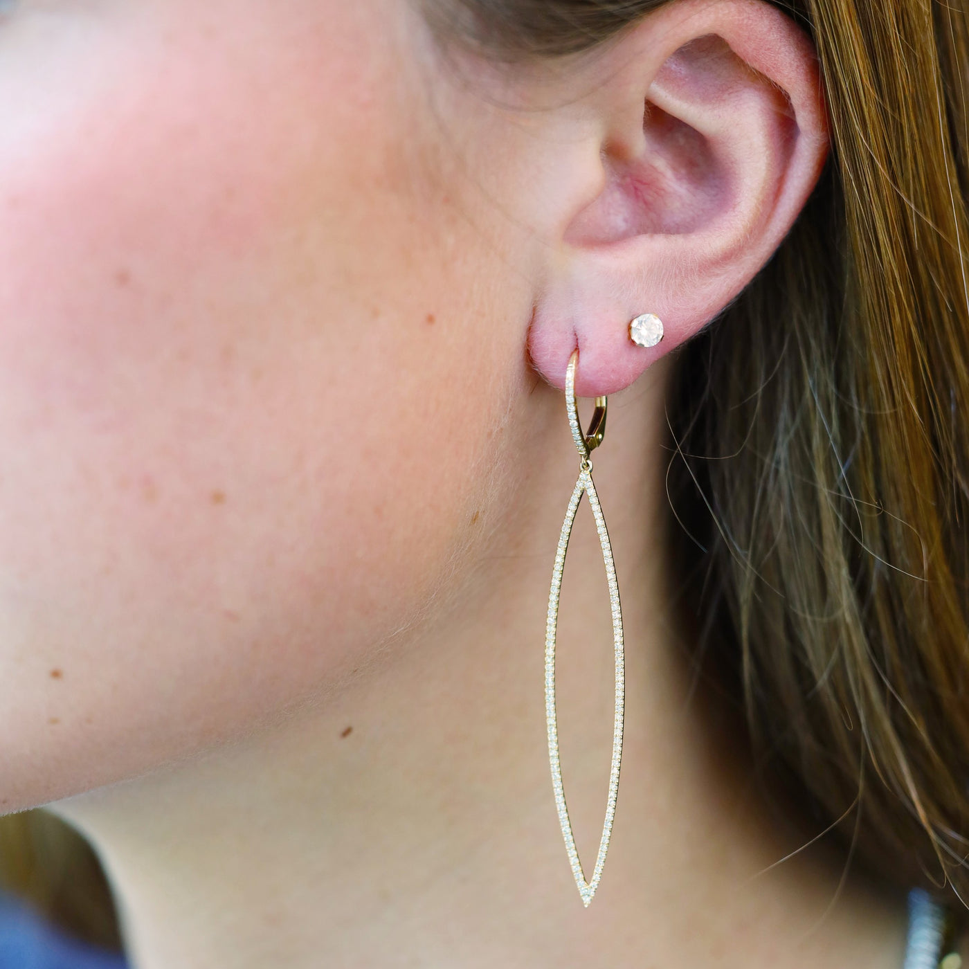 0.78ctw Diamond Drop Earrings