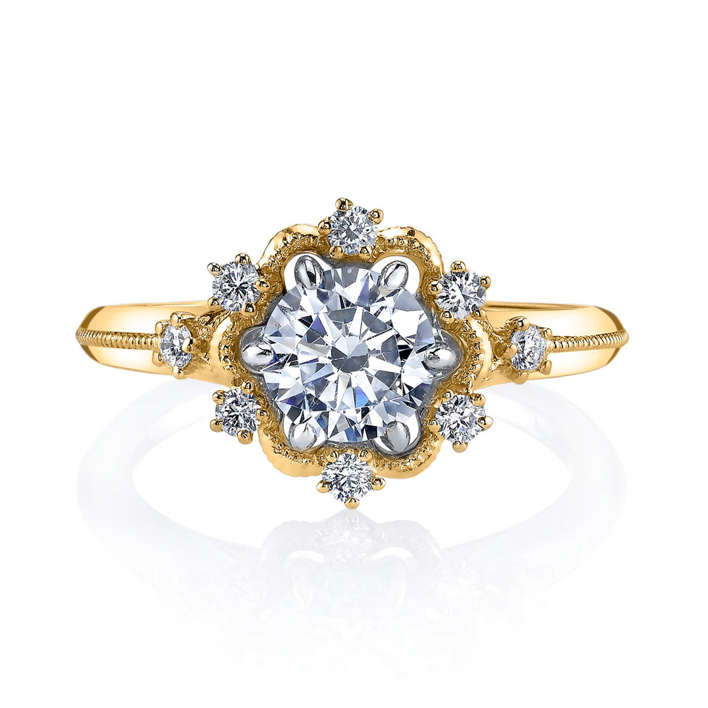 0.20 ctw Diamond Halo Engagement Ring
