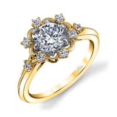 0.20 ctw Diamond Halo Engagement Ring