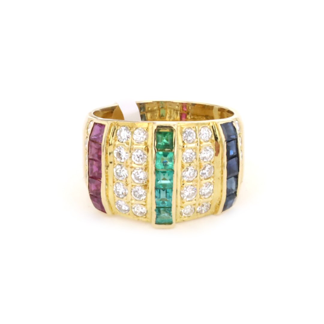 Diamond & Multi-Gemstone Ring