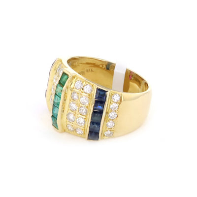 Diamond & Multi-Gemstone Ring