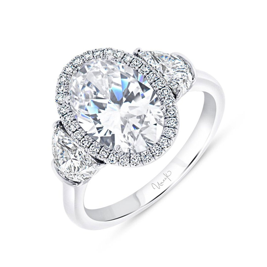 3.01 ct Diamond Oval Halo Engagement Ring
