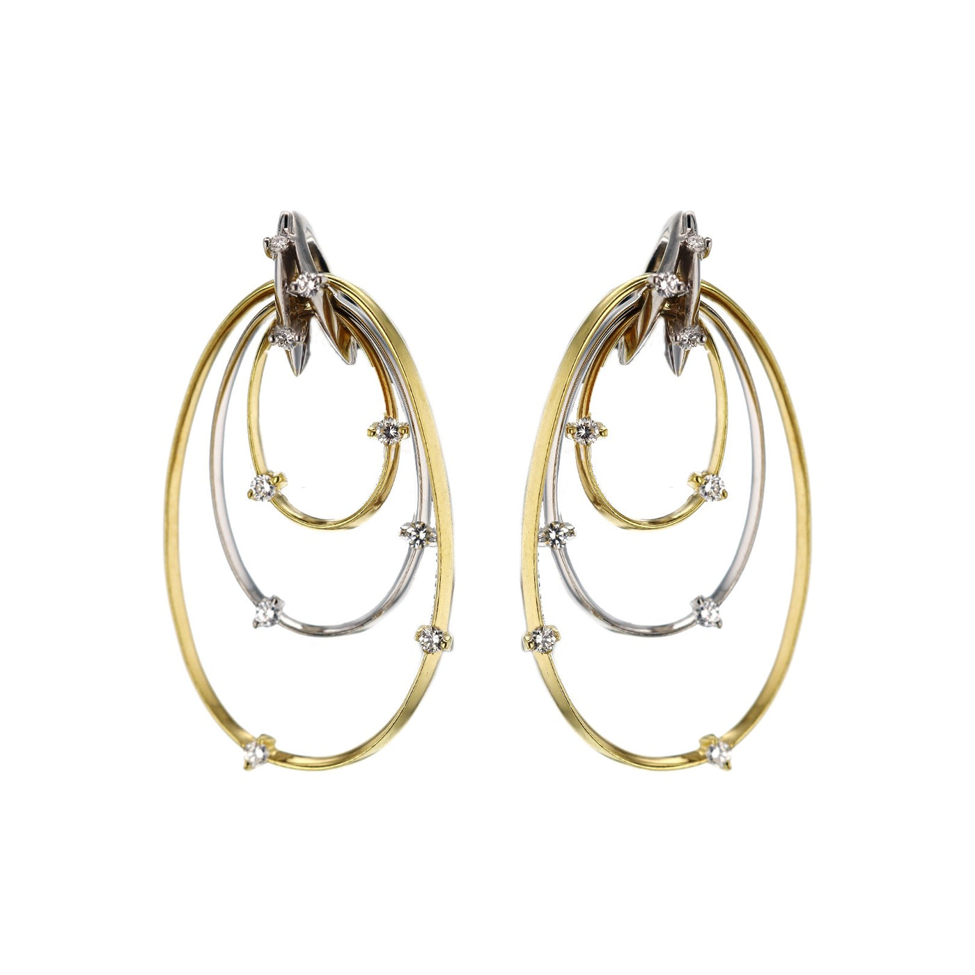 Diamond Oval Accent Earrings