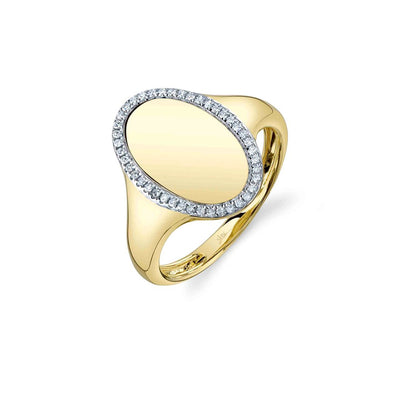 0.11 ctw Diamond Halo Oval Ring