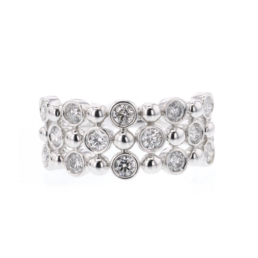 0.75 ctw Diamond 3-Row Band