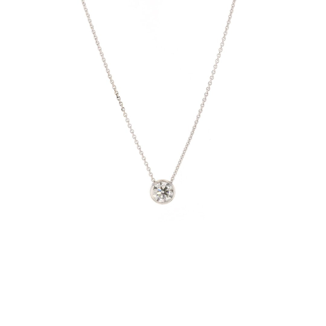 18" 0.35 ct Diamond Solitaire Bezel Necklace