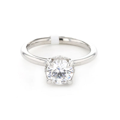 0.10 ctw Diamond Hidden Halo Engagement Ring