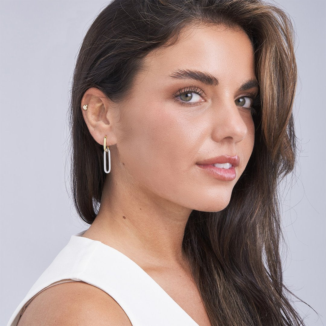 Paper Clip Hoop Earrings