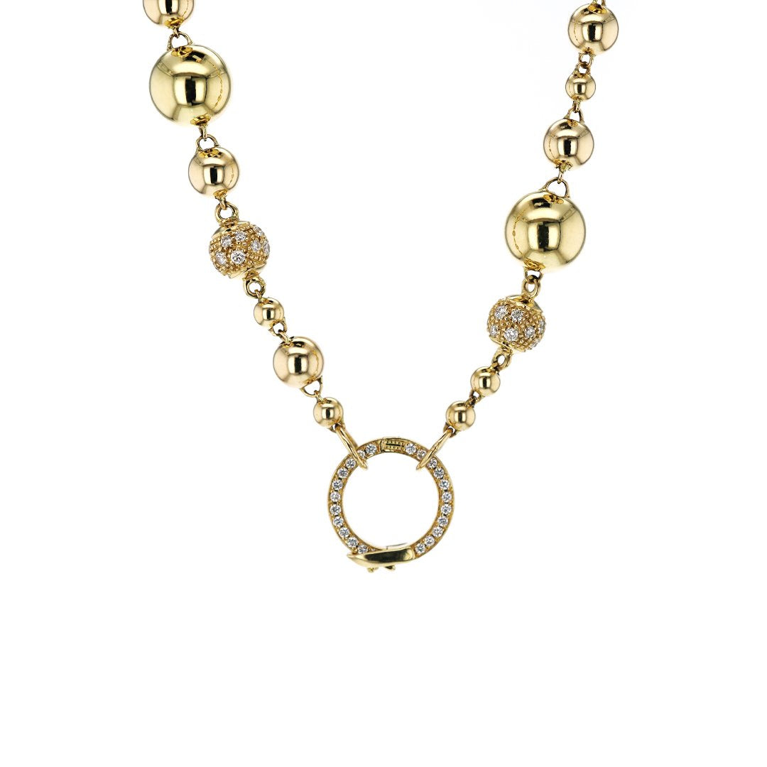 0.41 ctw Diamond Beaded Necklace