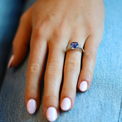 Sapphire & Diamond Ring