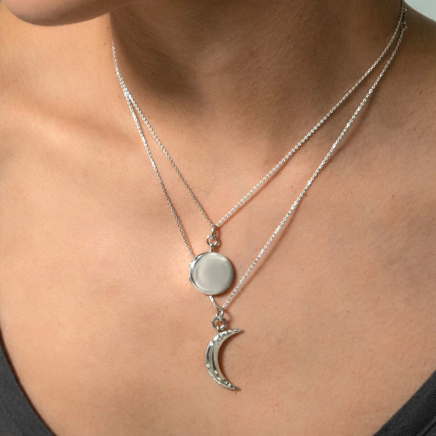 Round QUINN Locket Necklace