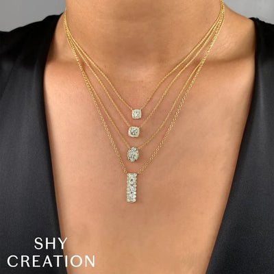18" 0.56 ctw Diamond Stationary Pendant Necklace