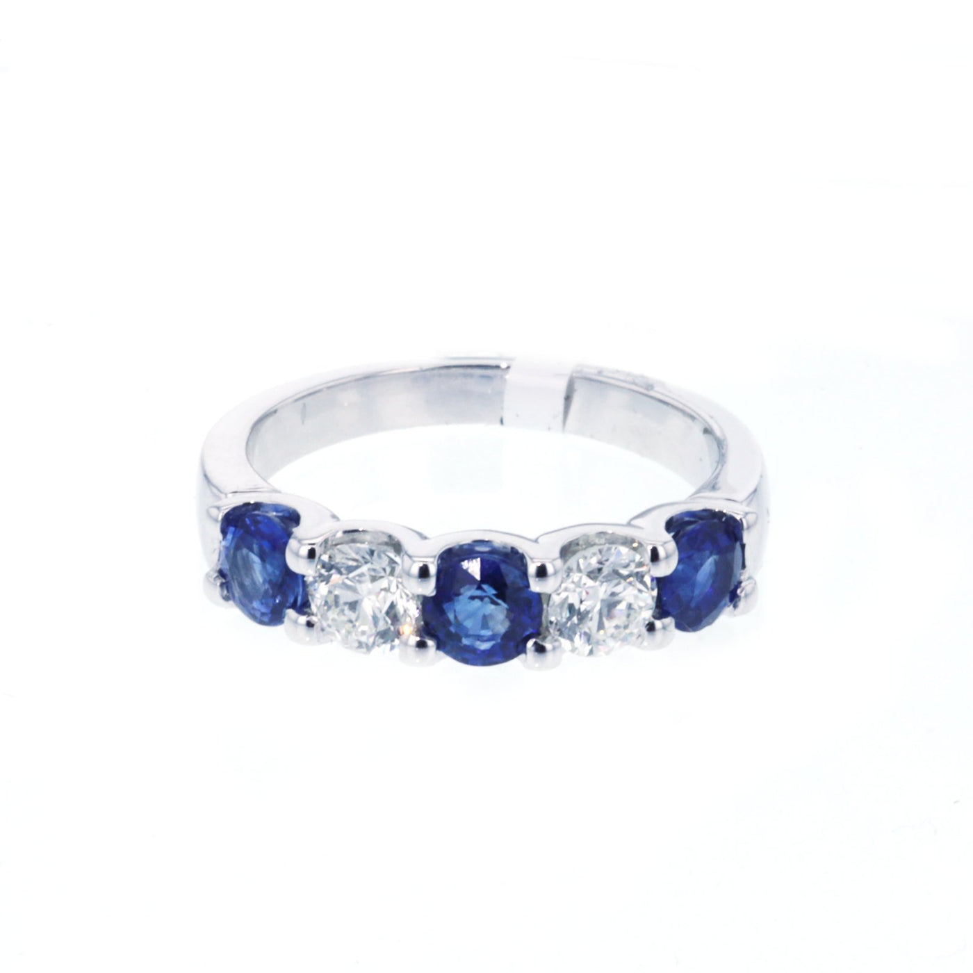 Blue Sapphire & Diamond Band