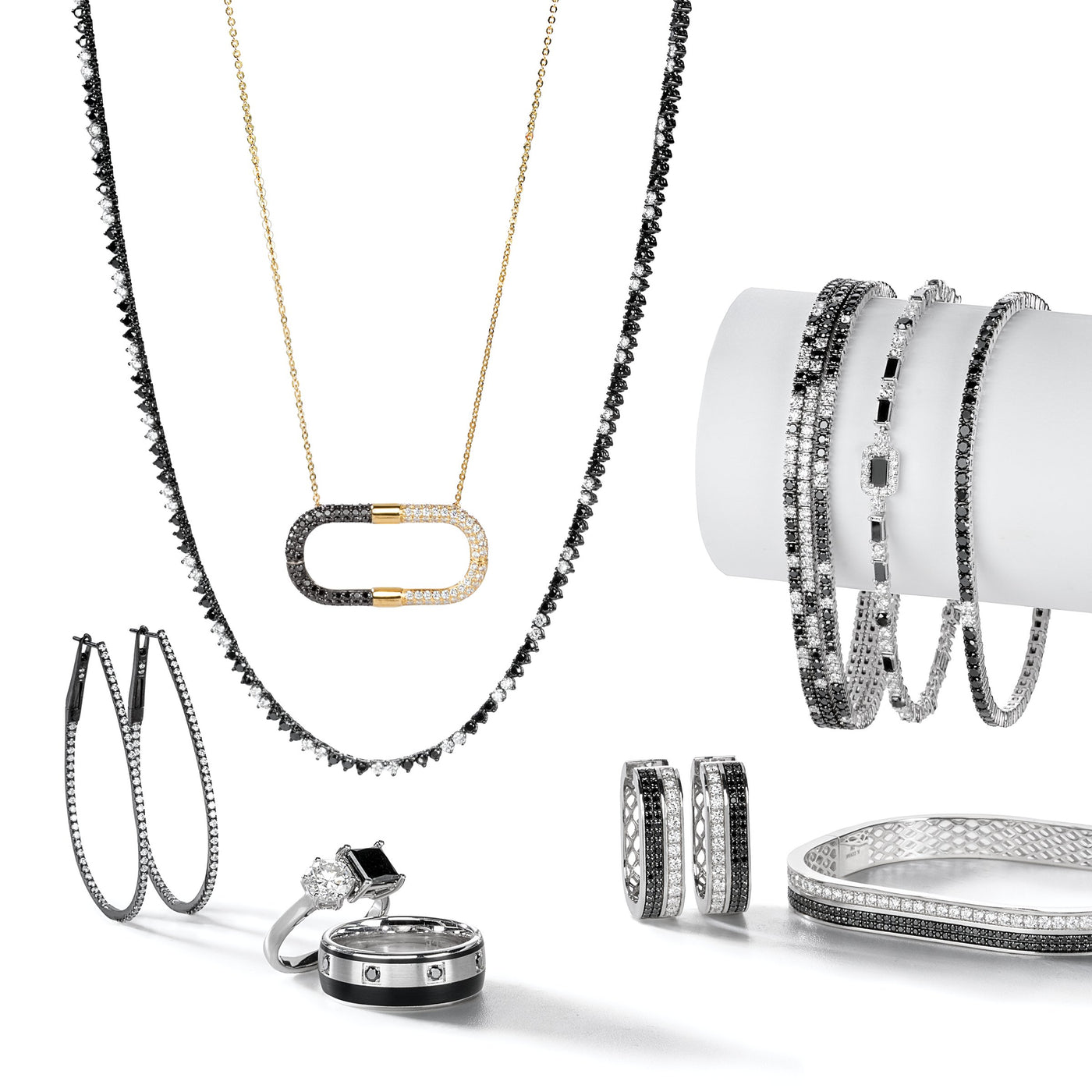 8.5MM Diamond Black Carbon Satin Finish Band