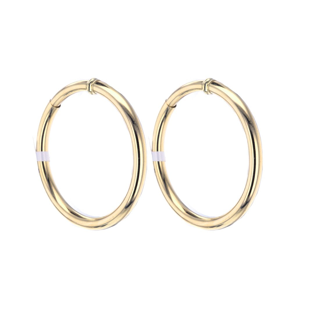 1.5" Sliding Closure Hoop Earrings