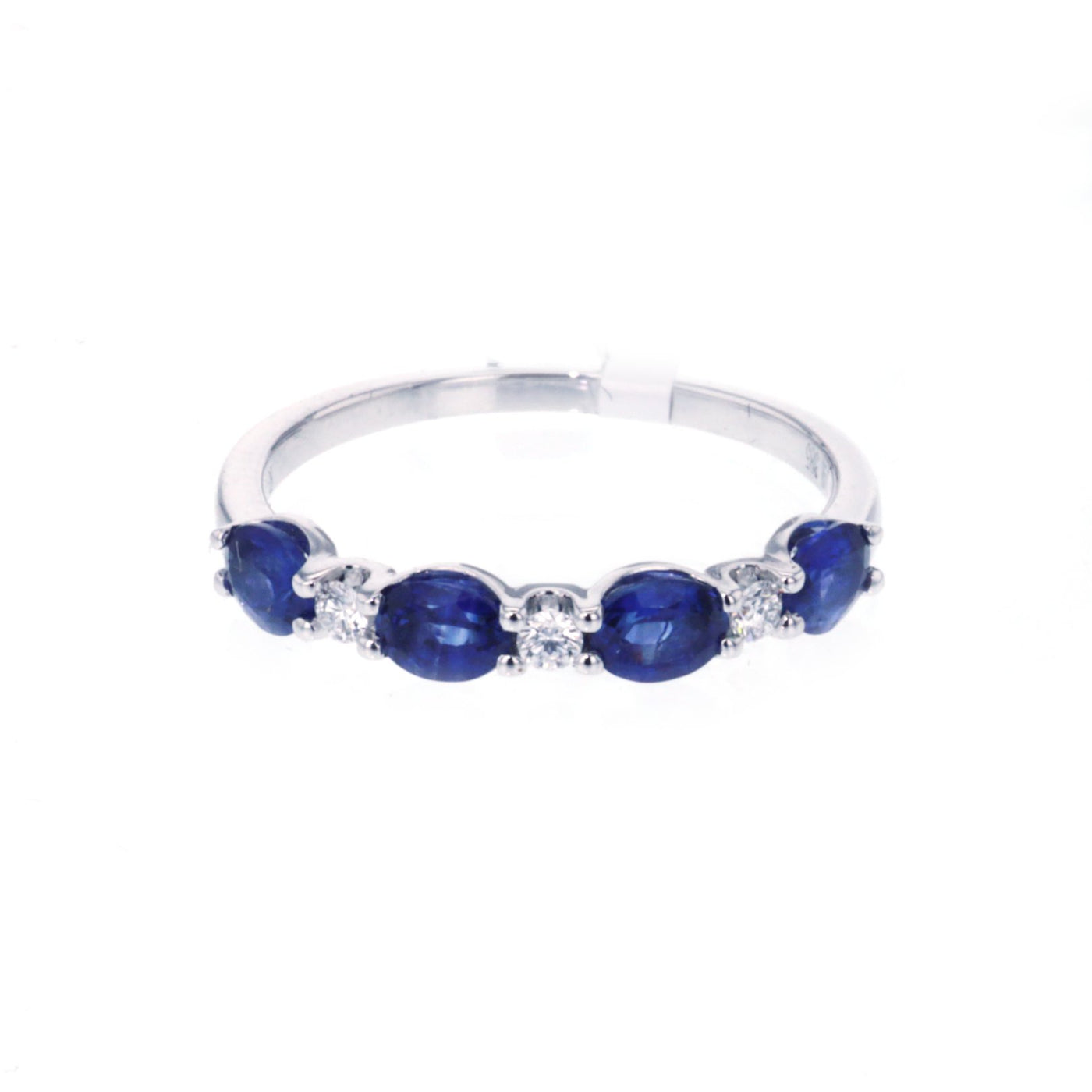 Blue Sapphire & Diamond Band