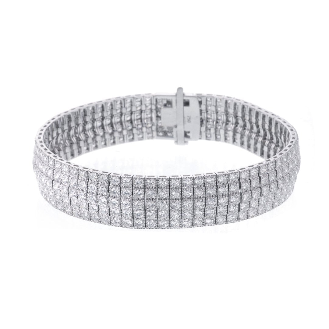 11.45ctw Diamond 5-Row Bracelet