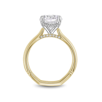 0.12 ctw Diamond Hidden Halo Engagement Ring