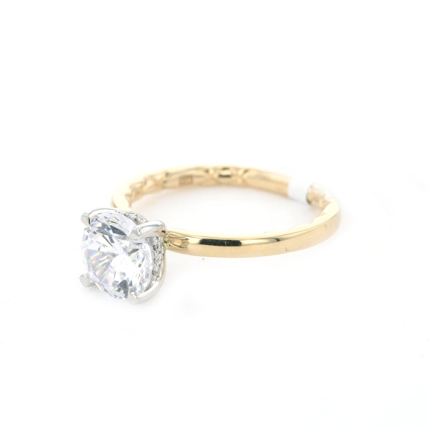 0.06 ctw Diamond Hidden Halo Engagement Ring