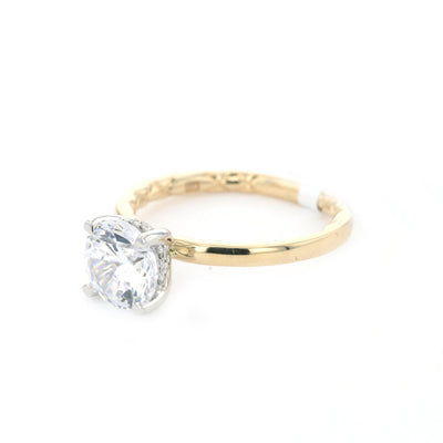 0.06 ctw Diamond Hidden Halo Engagement Ring