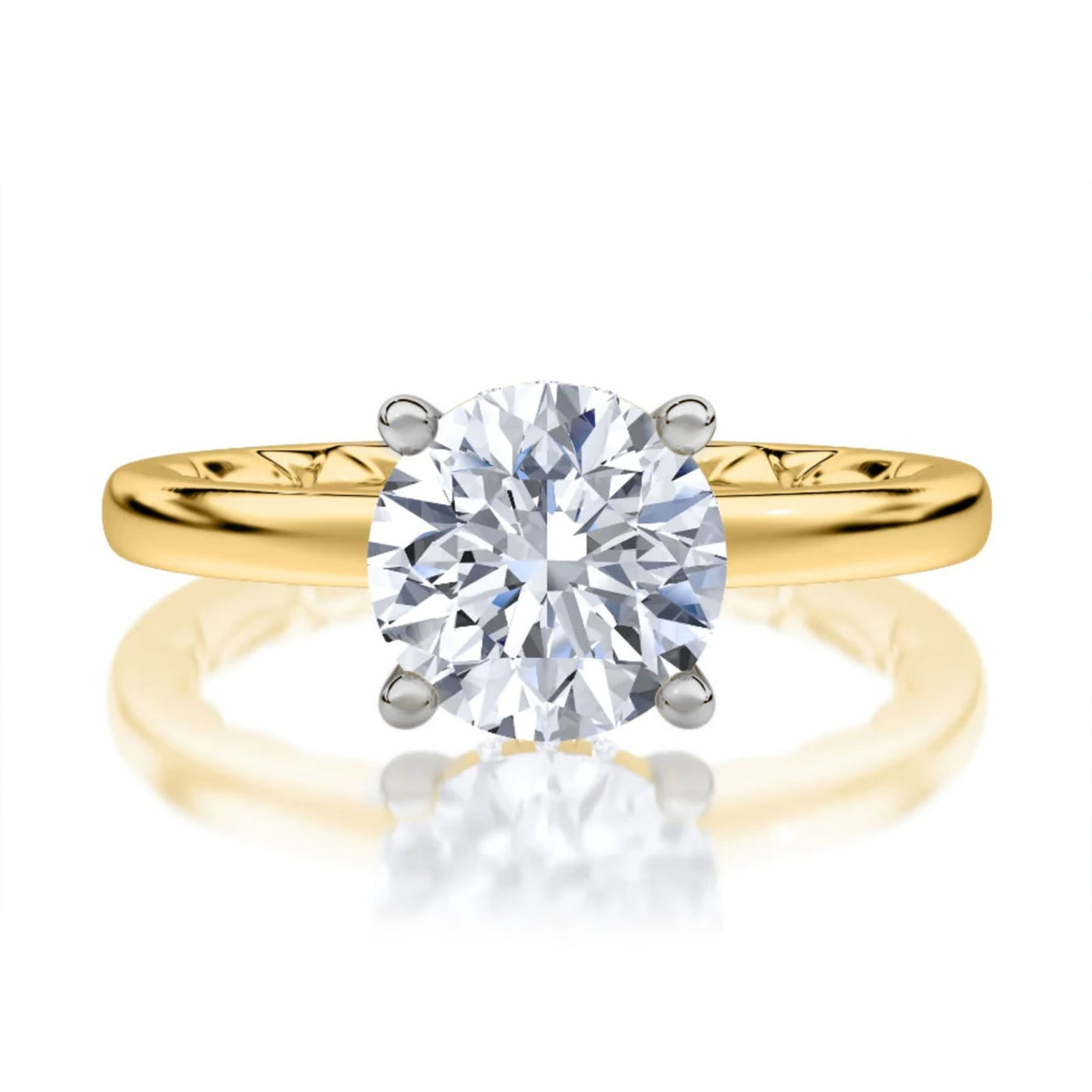 0.06 ctw Diamond Hidden Halo Engagement Ring