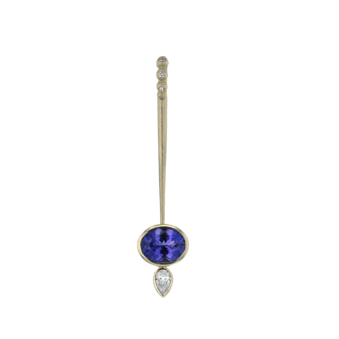 Tanzanite & Diamond Lolli Pendant