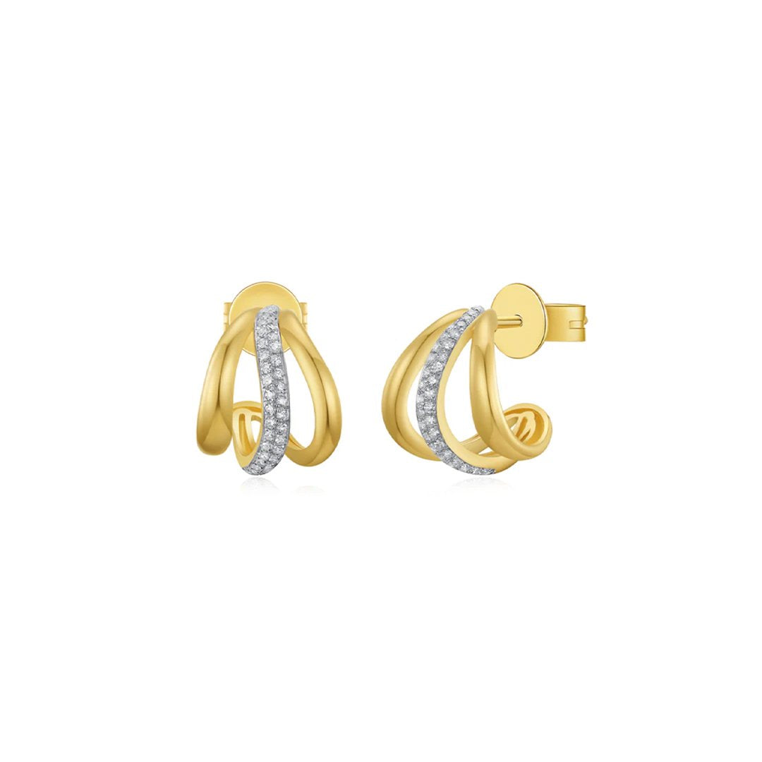 0.18 ctw Diamond Hoop Earrings