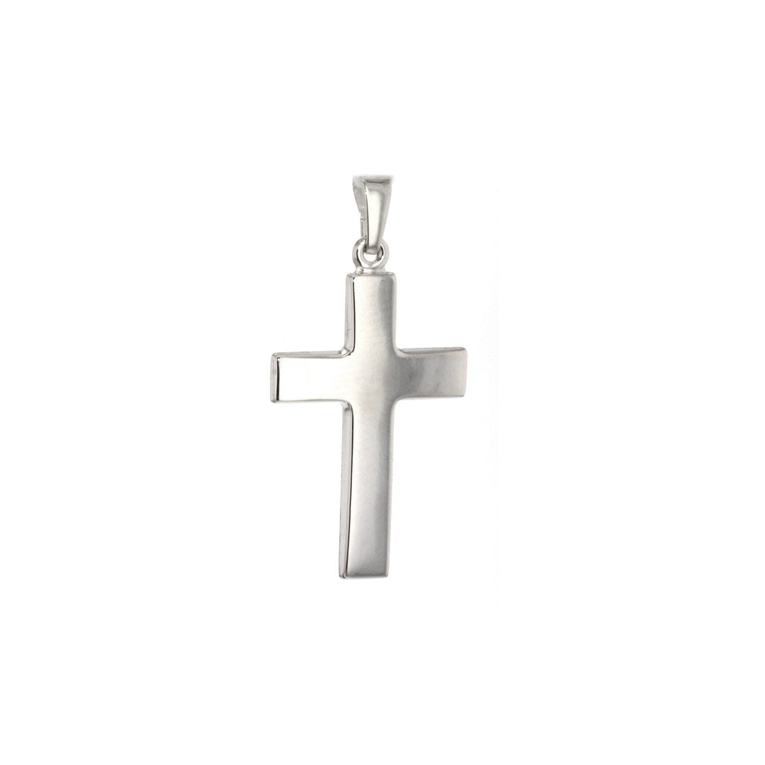 Wide Domed Cross Pendant