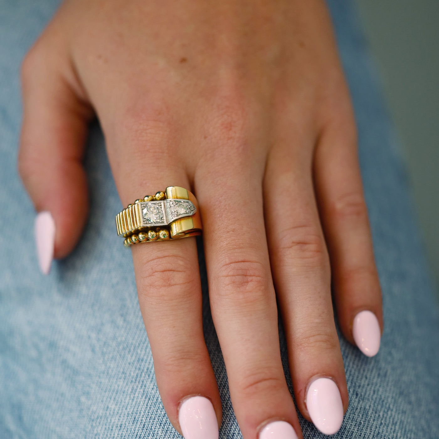 Diamond Buckle Ring