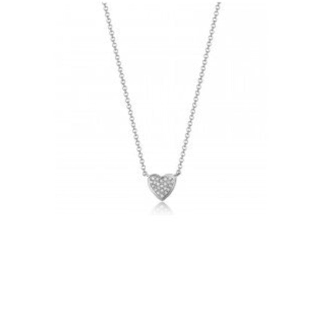 0.07 ctw Diamond Heart Necklace