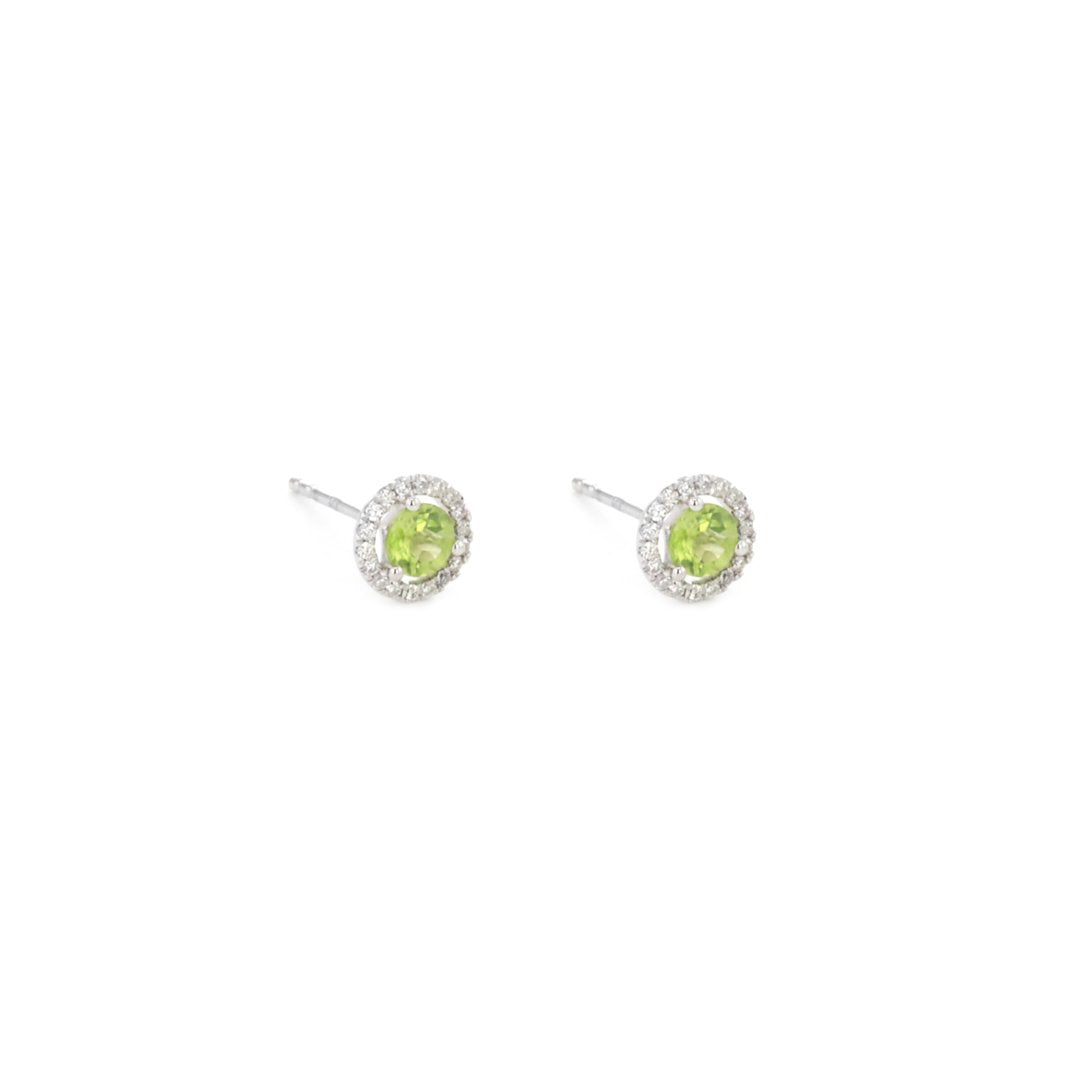 Peridot & Diamond Earrings