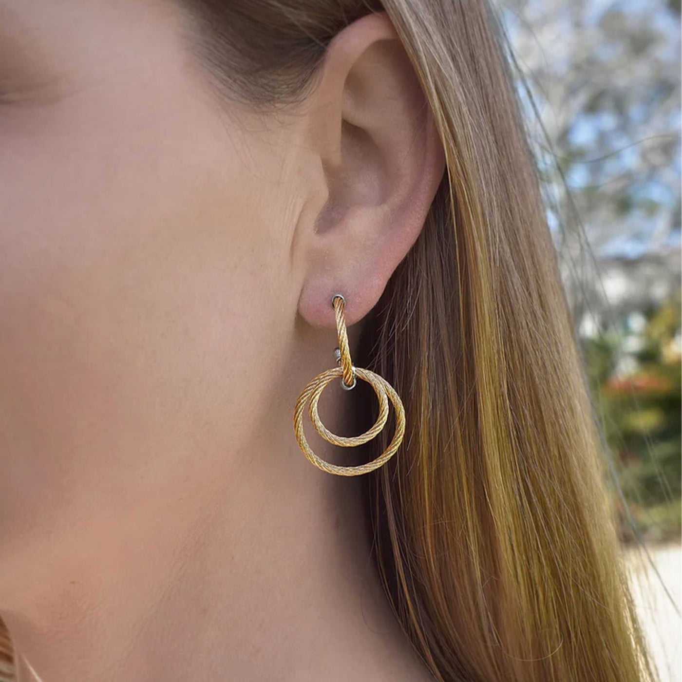Cable Drop Earrings
