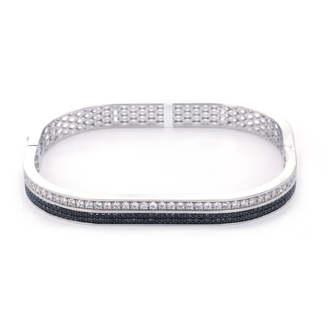 Black & White Square Bangle Bracelet