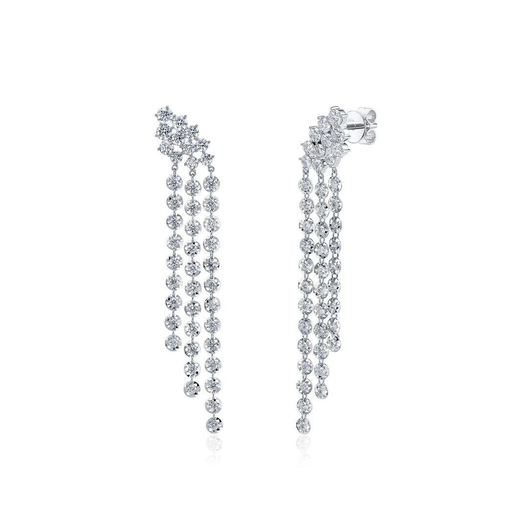 2.36ctw Diamond Fringe Drop Earrings